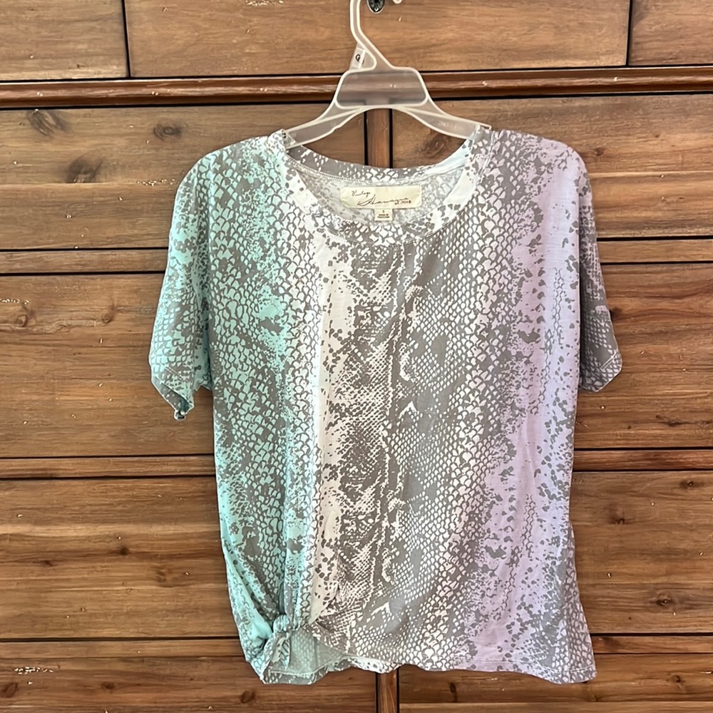 Snake print Vintage Havana knot tee shirt